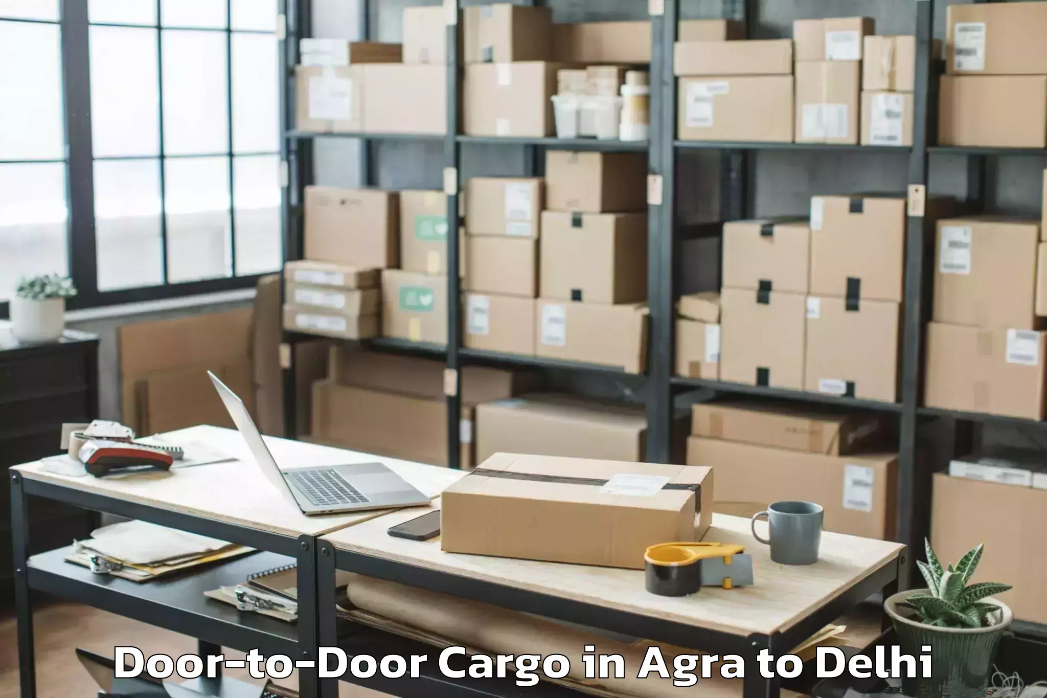 Top Agra to Connaught Place Door To Door Cargo Available